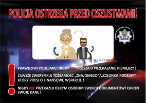 Ulotka profilaktyczna przeciwdziałająca oszustwom